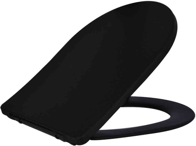 Wiesbaden Shade slim toiletzitting softclose en quick release mat zwart
