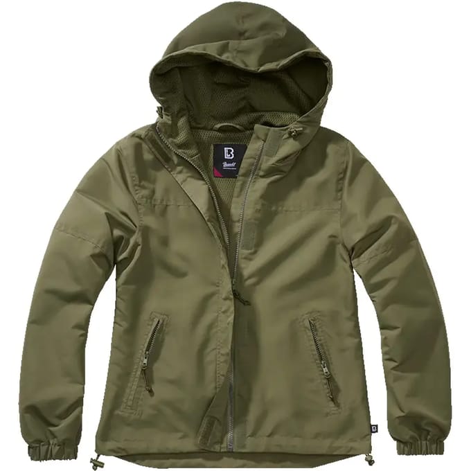 Brandit - Summer Frontzip Windbreaker jacket - L - Olijfgroen