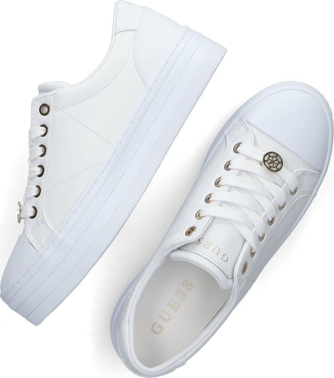 Guess - maat 39-  Bells Lage sneakers - Leren Sneaker - Dames - Wit