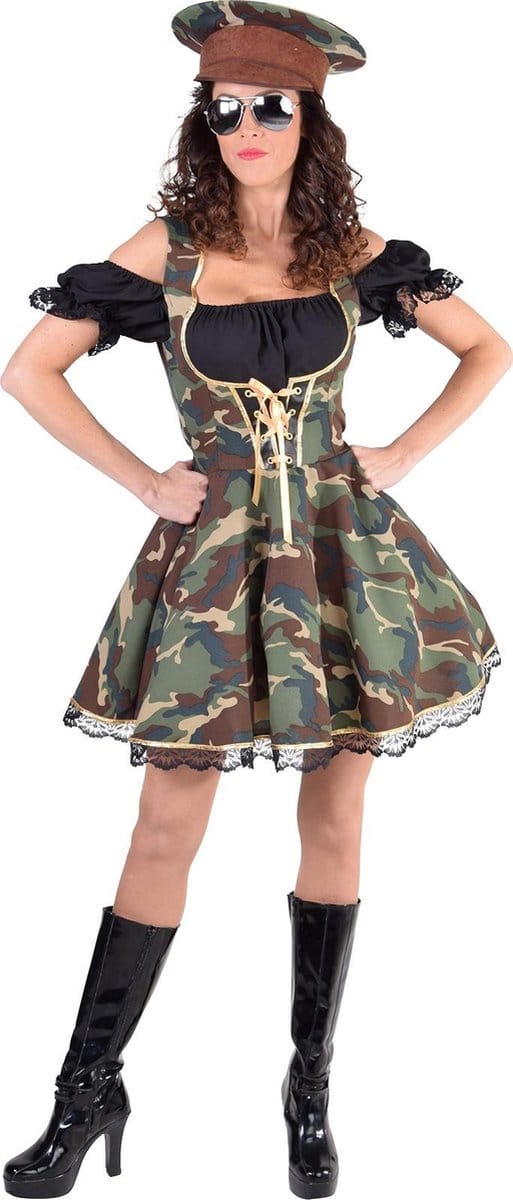 Officier outfit dames camouflage - Maat L