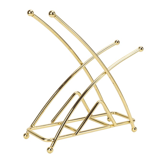 Porte-serviettes Mode Élégant Épaissi en Forme de X Hôtel Table Porte-serviettes Fer Forgé Vertical or