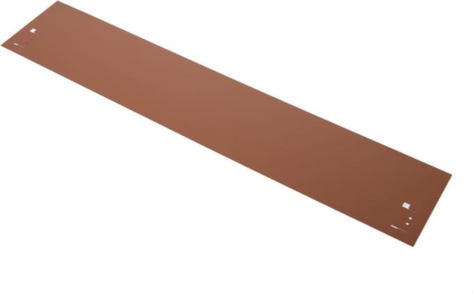Set van 5 stuks - Borderrand metaal - Hoogte 18.5 cm Lengte 120 cm - Gazonrand - Kantopsluiting - bruin