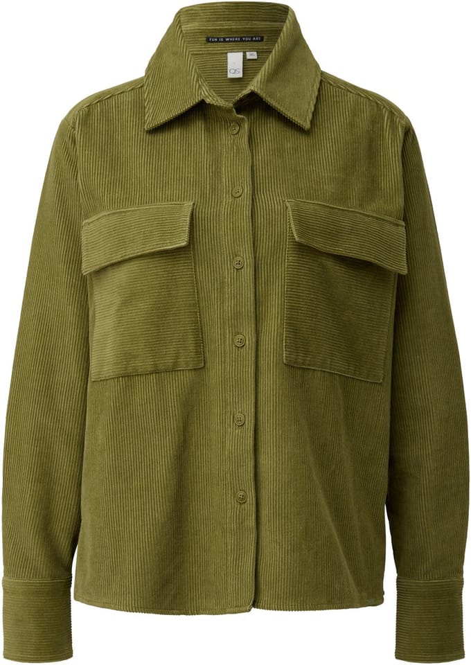 QS - female - Corduroy overhemd met borstzakken