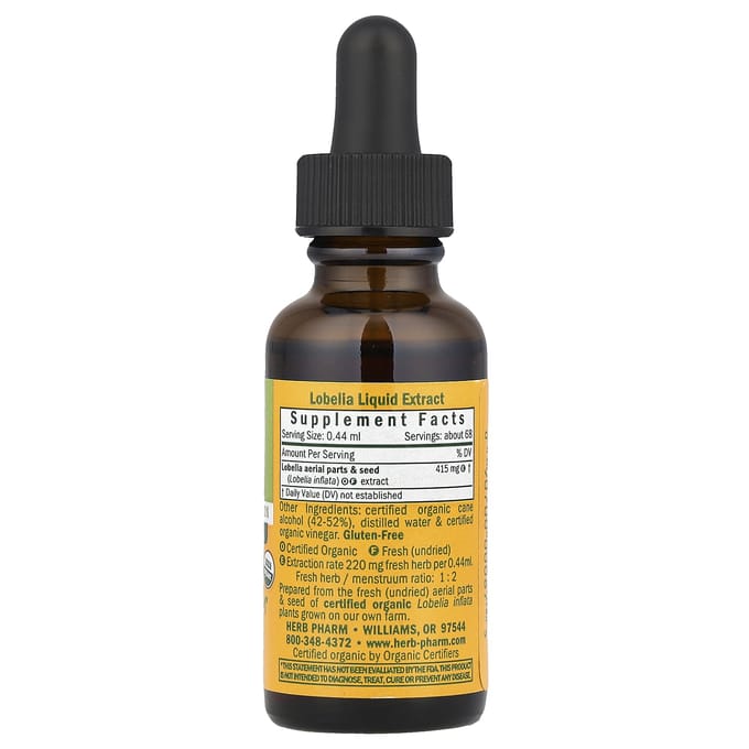 Lobelia, 30 ml (1 once liquide) (415 mg par portion)