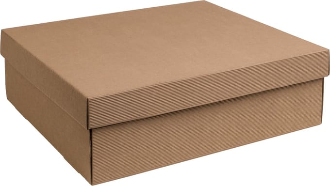 Geschenkdoos met deksel karton NATUREL 40x30x12cm (35 stuks)