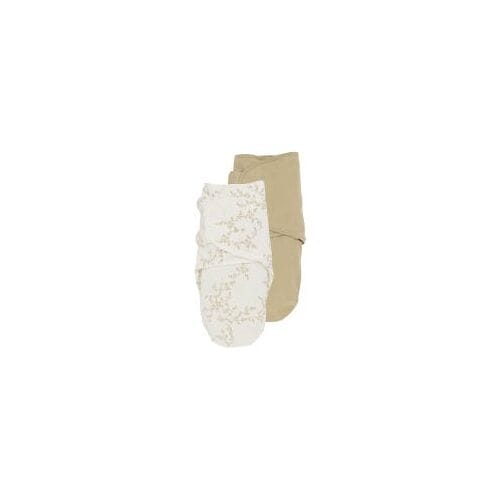 Meyco Baby Branches/Uni swaddlemeyco inbakerdoek - 2-pack - sand - 0-3 maanden - 1.0 TOG