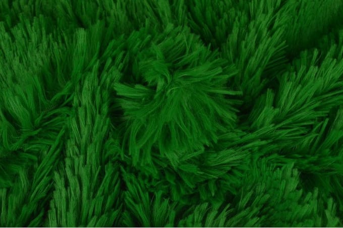 10 meter langharig bont - Groen - Pluche stoffen - 150cm breed