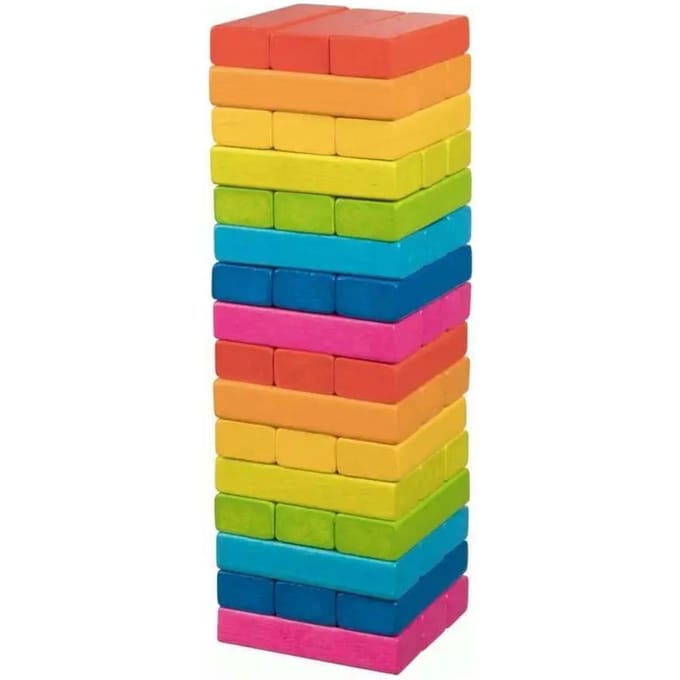 GOKI Balancerende toren - Regenboog - 48 Blokken - Hout - 4 Jaar