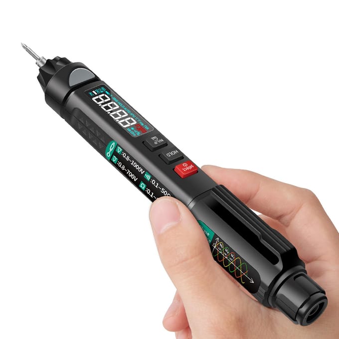 ANENG Pen Multimeter 6000 Counts Digitale Multimeter Meter Tester met LCD-scherm Achtergrondverlichting A3008 With Phase Sequence