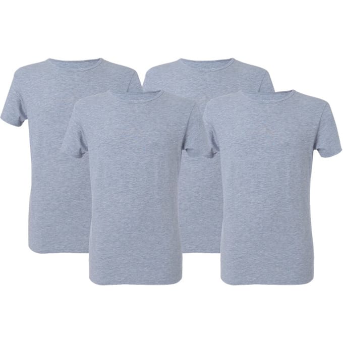 McGregor Premium - Stretch T-shirt - 4-pack Grey Taglia: M | Magliette basic Outlet | Uomo | Grigio