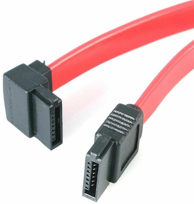 StarTech.com SATA to Left Angle SATA Serial ATA Cable - SATA cable - 30 cm