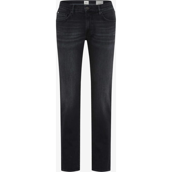 Brax Heren Jeans  Style CHUCK BALCK USED, denim zwart, maat 36/36