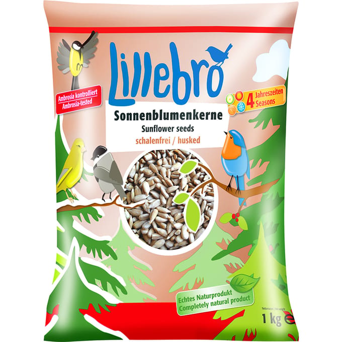 1kg Gepelde Zonnebloempitten Lillebro Tuinvogelvoer