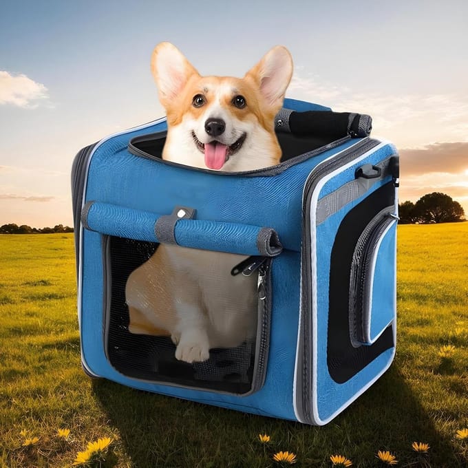 Fietsmand Honden - Draagtas Fiets - Reizen met Hond - Verstelbaar & Ventilerend - 37x34x12 cm