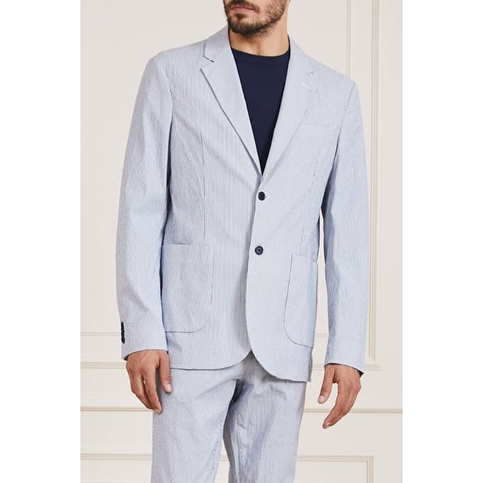 GUESS Marciano By  Grant Patch Pkts Blue And White Blazer Maat: 50 | Blazers Outlet | Heren | Blauw
