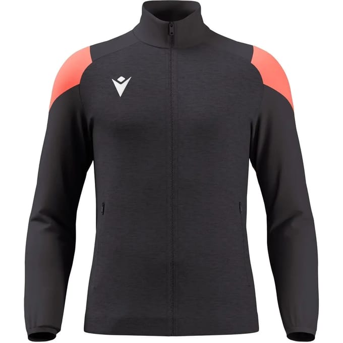 Macron Glory Vanir Top Full Zip Heren - Antraciet / Coral Fluor | Maat: S
