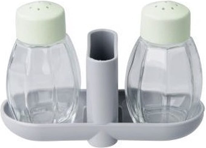 Fackelmann - Eco - Peper & Zout strooier - Met Tandenstoker Houder - 3-dlg