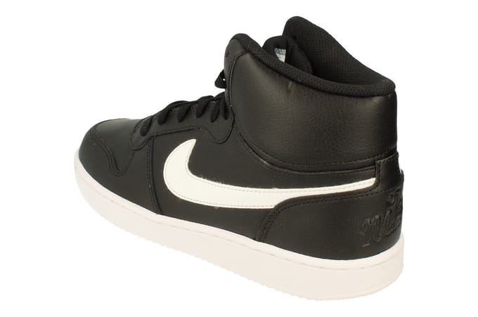 Nike Ebernon Mid Heren Sneakers - Black/White