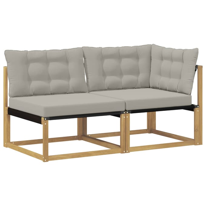 vidaXL - Buiten - bank - set - Massief - Acacia - Hout - Wit