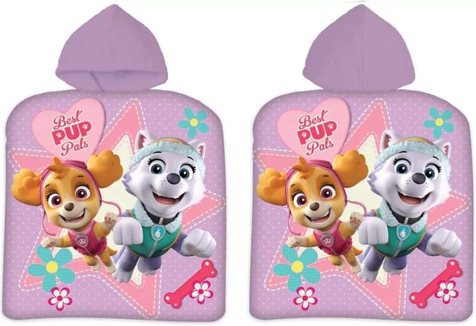 Paw Patrol Skye - Paars / Roze - Poncho 50*100 cm