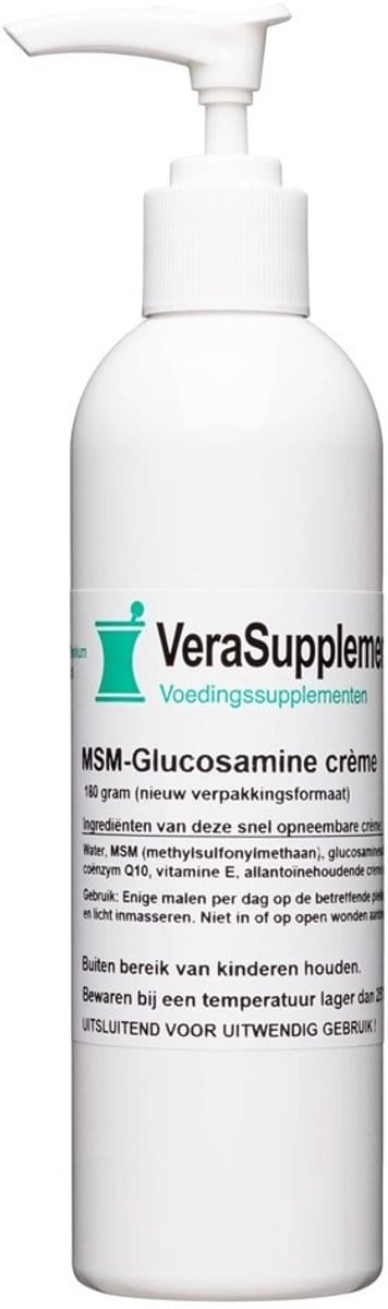 VeraSupplements MSM-Glucosamine crème - 180 gram - Huidverzorging