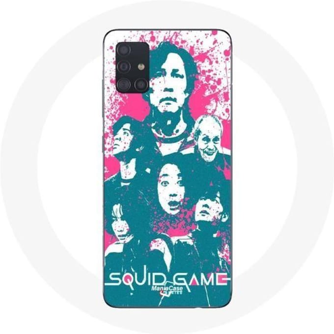 Coque pour samsung galaxy A71 Squid Game Affiche personnages logo