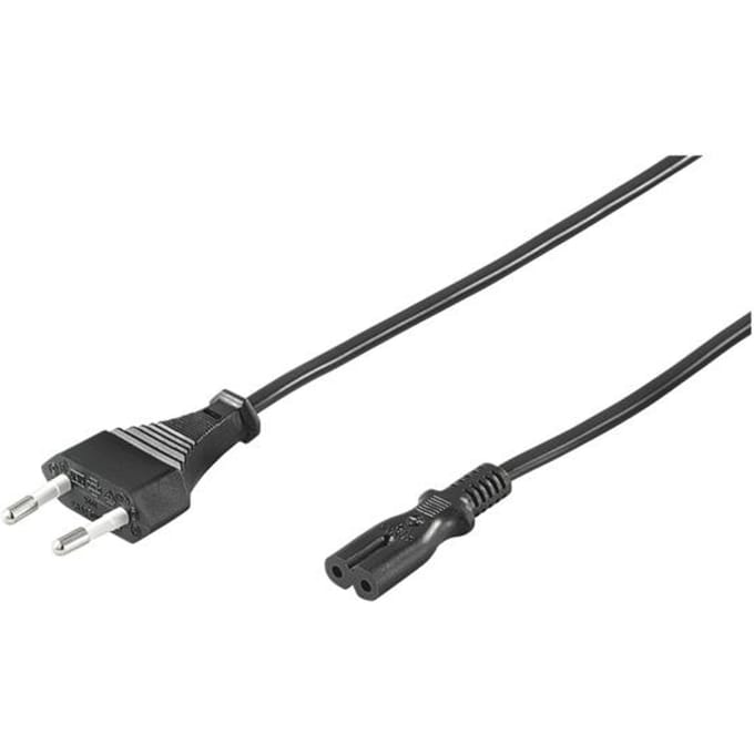 Pro Voedingskabel C7 (2 pins) - Zwart - 1.5m - Recht