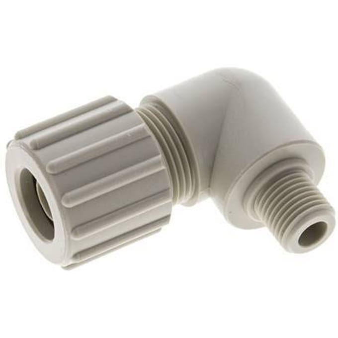 15x9mm & G1/4'' PP L-Vorm Knelfitting Buitendraad 10bar Kunststof en Polyamide