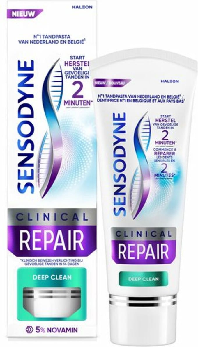 Sensodyne - Tandpasta - Clinical Repair - Deep Clean - 75ml x 3