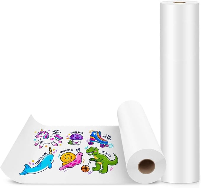 Witte Kraftpapier Rol 44 cm x 10 m voor Easel, Pinboard en Wandkunst - Set van 2 Rollen