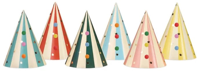 Party Hoedjes Met Pompons 16cm (6st)