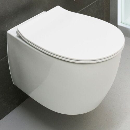 Isvea Sentimenti hangtoilet, randloos, 36x51cm, wit