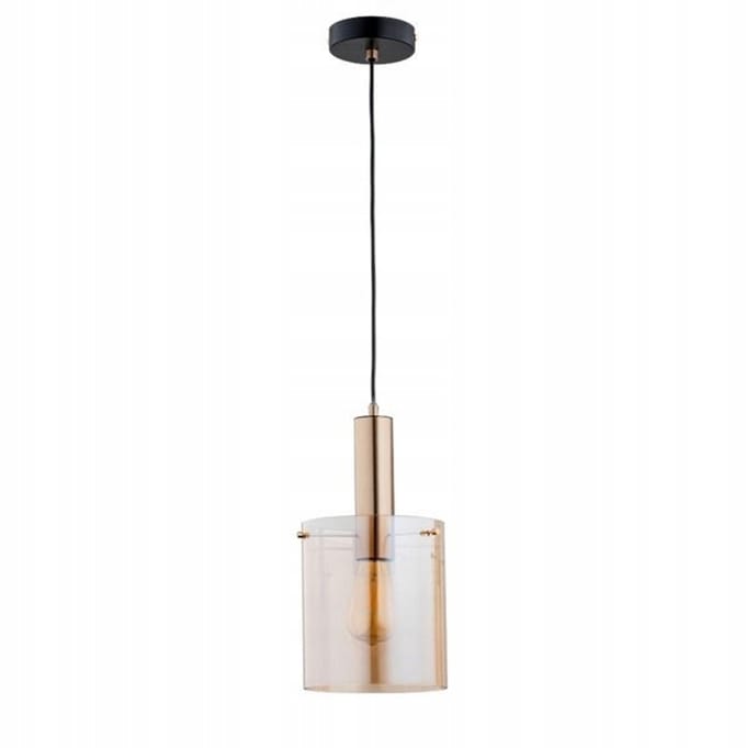 Alfa Calena Hanglamp Glas Amber/Goud E27