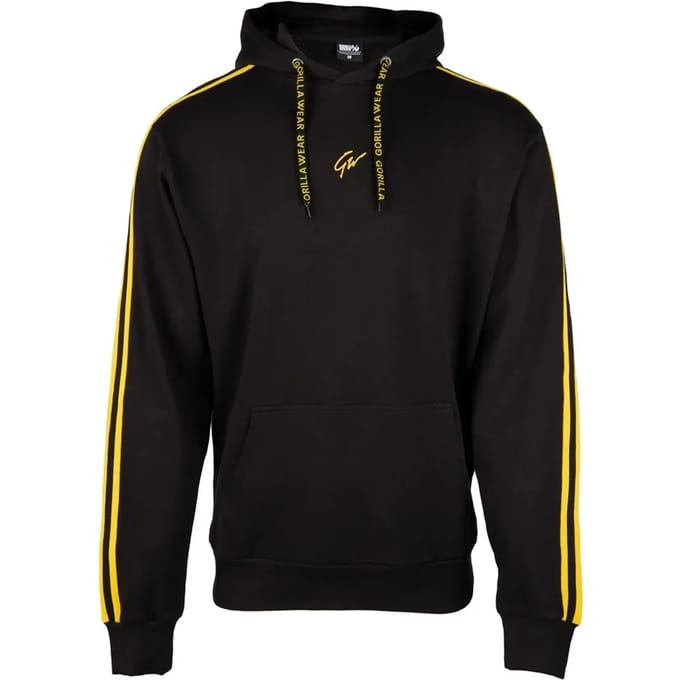 Gorilla Wear Banks Oversized Hoodie - Zwart/Geel - S