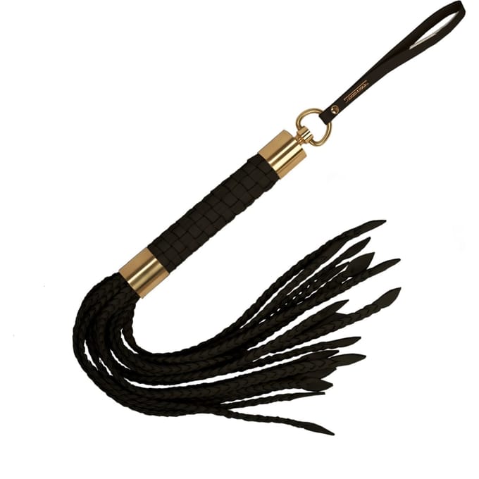 Asche & Gold | Clarice Flogger | Zweep BDSM | Zwart
