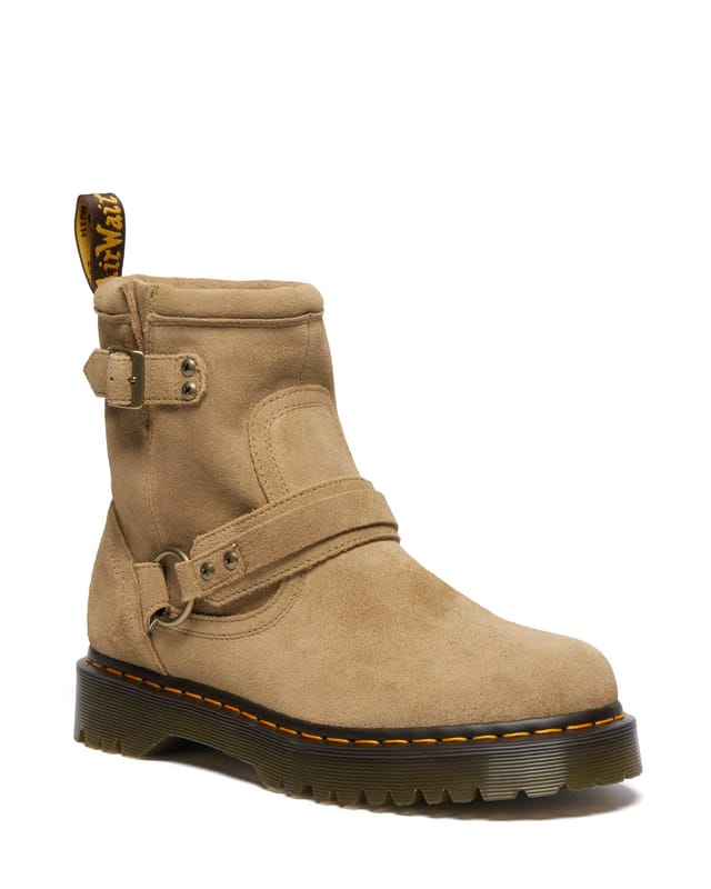 Dr. Martens Bikerlaars - Anistone HRNS - Savannah Tan Bronx Suede - EU36 - voor Vrouwen - camel