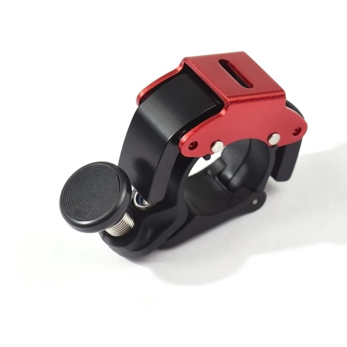 Mini sonnette de vélo en aluminium avec son clair et net pour guidon de 22,2 mm rouge