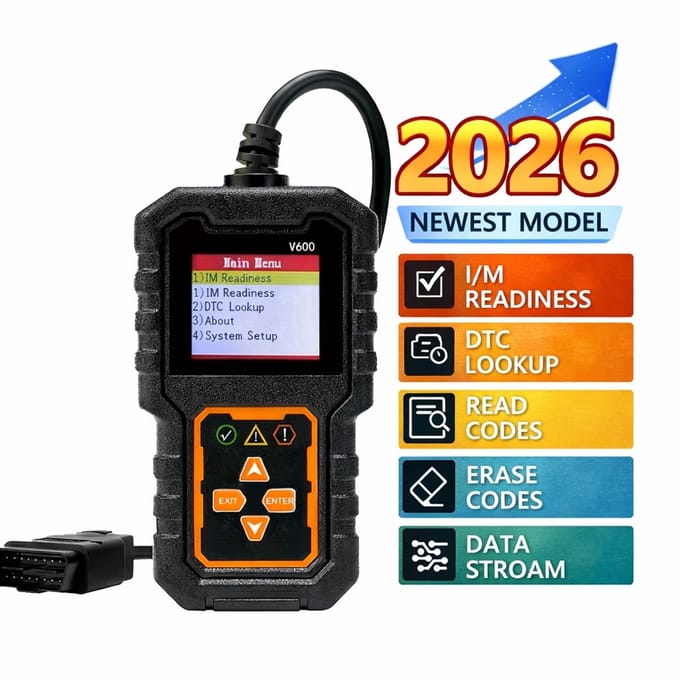 MoTronics V600 OBD2 Scanner 2026 - basis auto diagnoseapparaat - leest & wist foutcodes