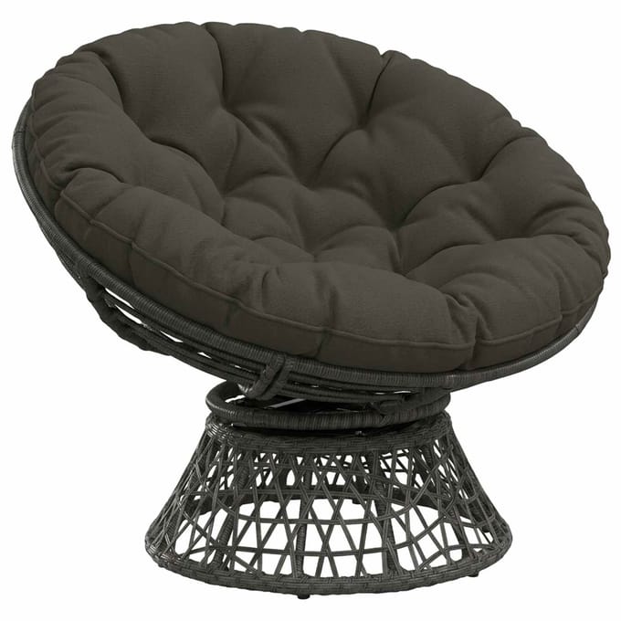 vidaXL - Hangstoel - Kussen - VIANEN - 100% - Polyester - Antraciet - Ø - 80 - x - 12 - cm