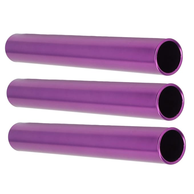 3 PCS Bâton de Relais de Compétition Couleur Vive Creux Sculpté Alliage d'Aluminium Bâton de Relais Piste pour beige