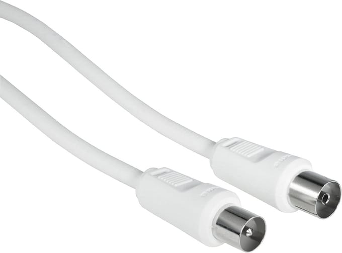 Hama 00182193, 1,5 m, Coax, Coax, Wit