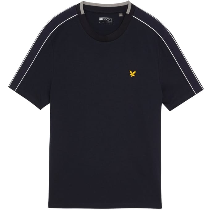 Lyle &amp; Scott Marineblauwe Tape T-shirt