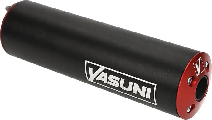 Uitlaatdemper Yasuni Cross R1, R2, R3 zwart / rood (links)