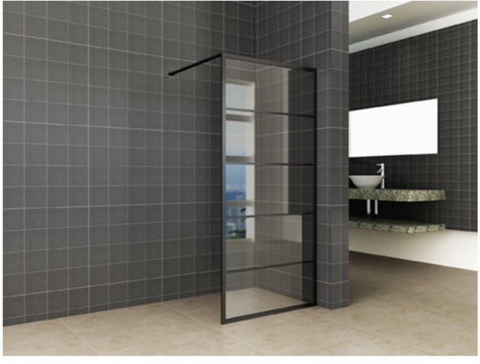 Sanifun inloopdouche Nero 2000 x 1200 NANO