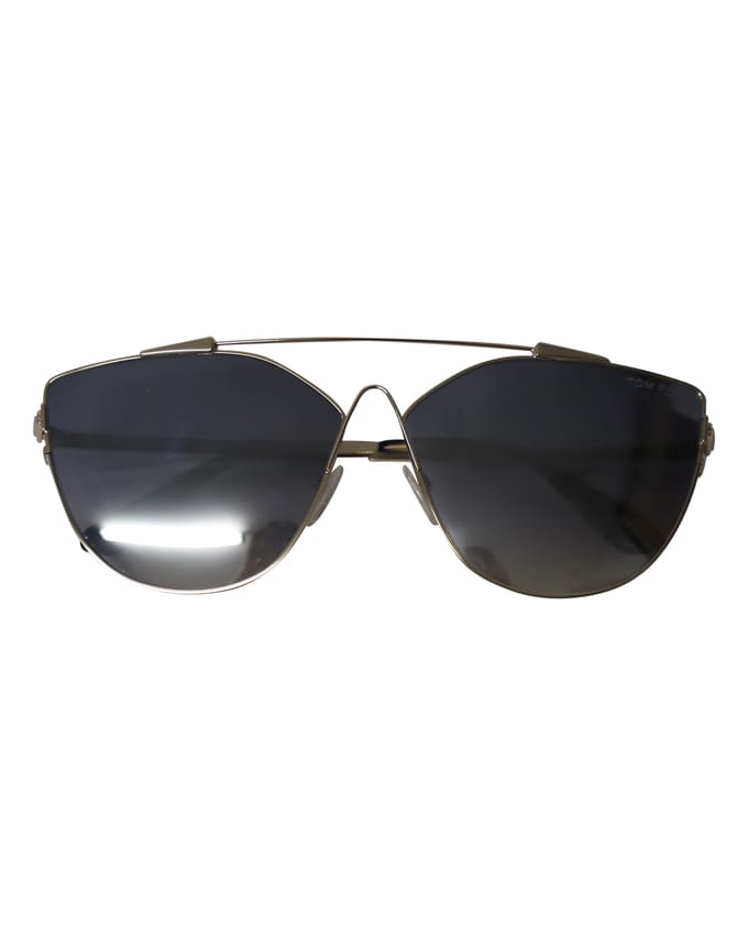 Tom Ford Jacquelyn Kat-Oog Zonnebril in Goud Staal