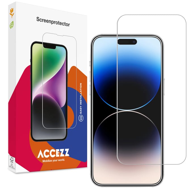 Accezz Screen Protector - Geschikt voor Apple iPhone 16 / 15 Pro / 15 - Gehard Glas Screenprotector