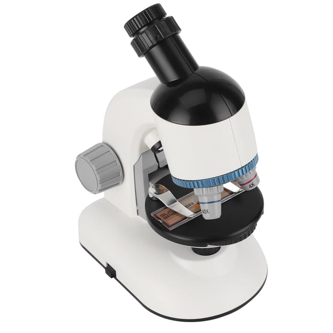 40X1200X Kindermicroscoop met 360° Draaibare Kop Educatief Speelgoed voor Kinderen BeginnersWit