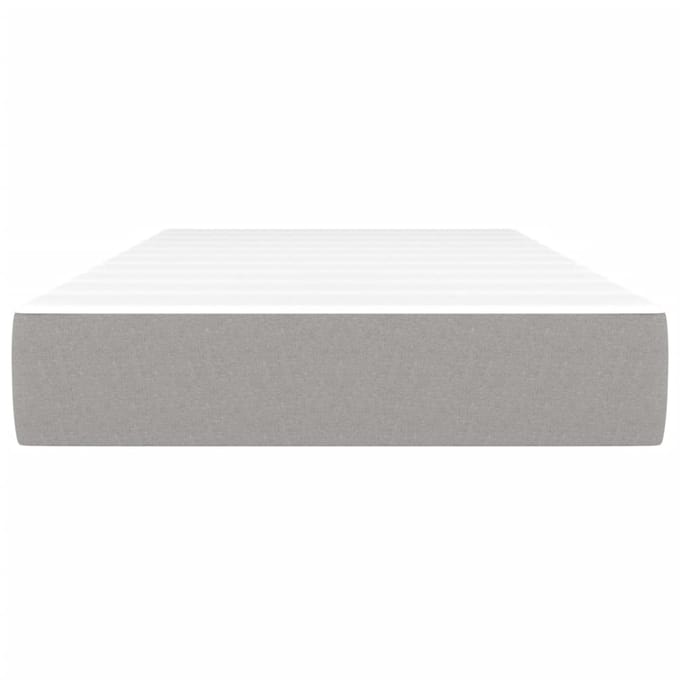 vidaXL - Pocketveringmatras - medium - 90x200x20 - cm - stof - lichtgrijs