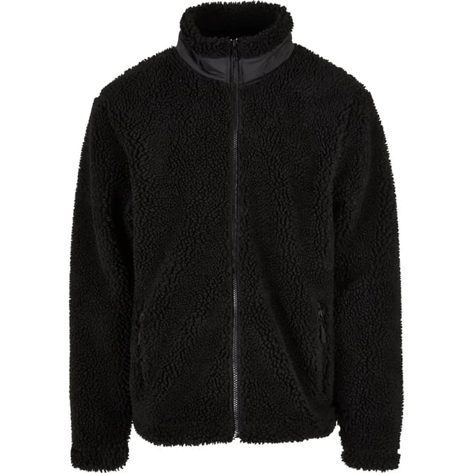 Urban Classics - Basic Sherpa Jacket - S - Zwart