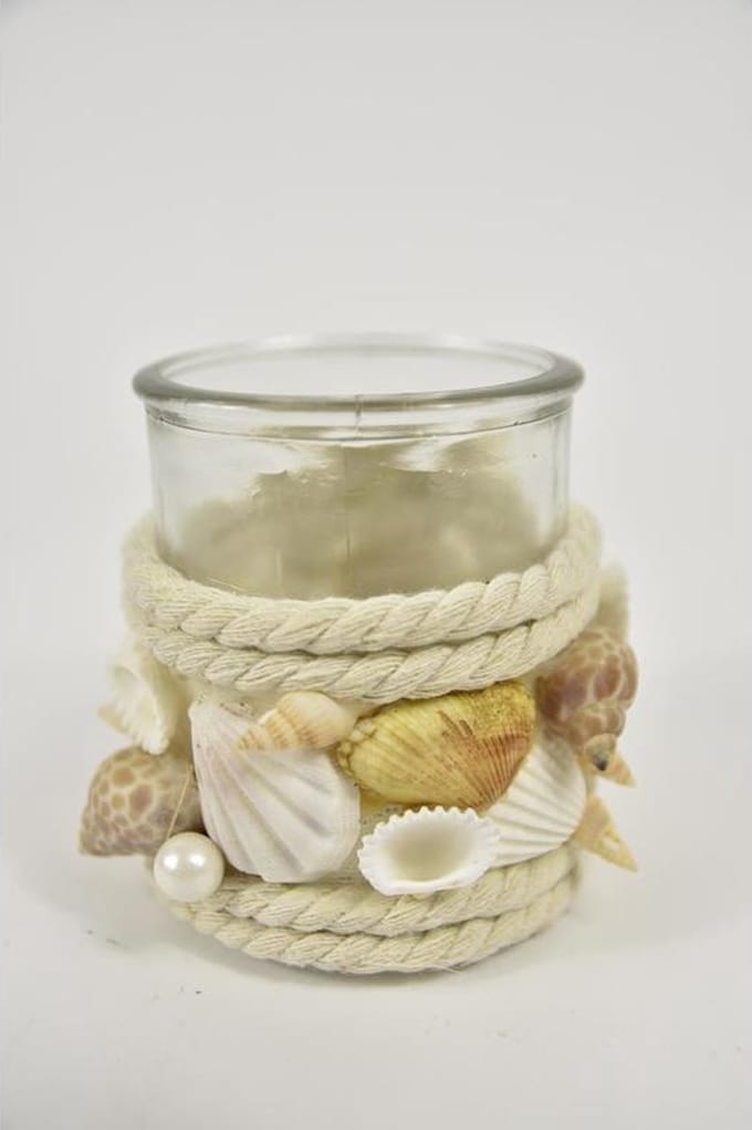 Maritiem (strand Artikelen) - Tealight Holder Margate D10 H10cm Natural